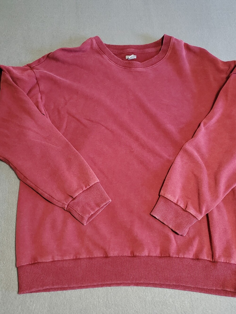 Aerie maroon ruffle sleeve crewneck sweatshirt in XL